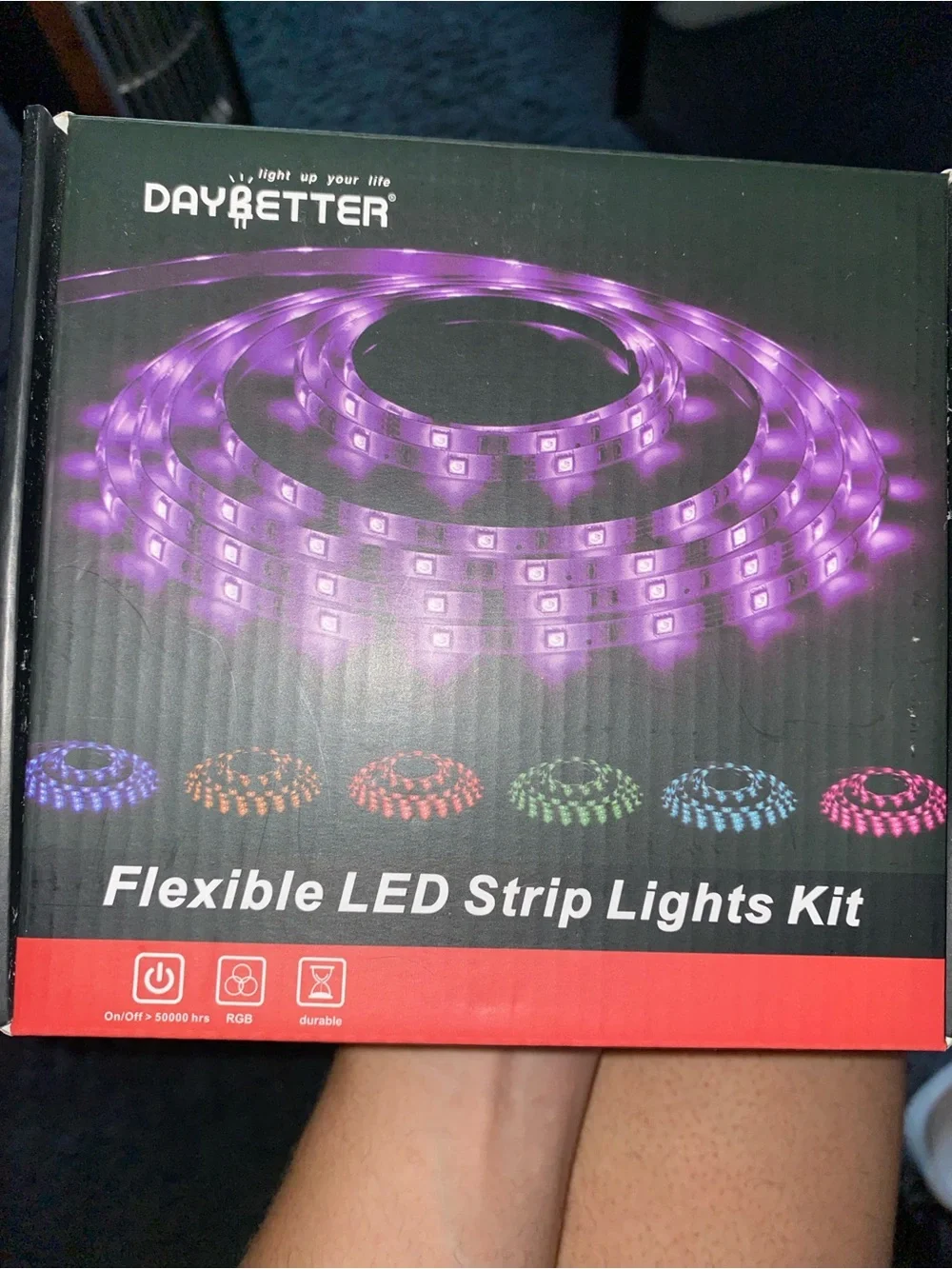 2 RGB LED light strips never used & 1 Dell USB C Mobile Adapter. All 3 never use